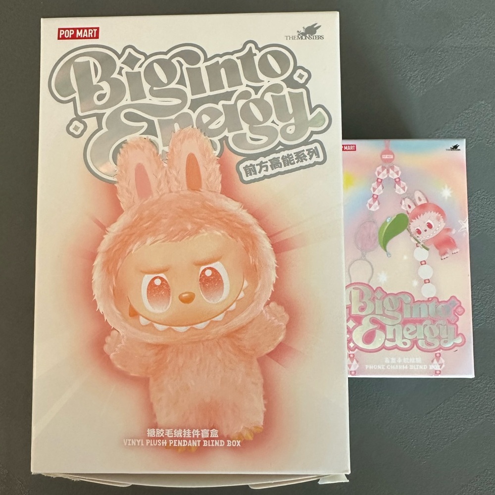 Pop Mart Big Into Energy Plush Pendant Blind And Charm Bundle - Hope